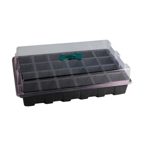 4 Set 24 Celle Vassoio Germinazione Con Coperchi E Aereazione 2