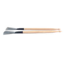 2 Stuks Drumstokken Percussie Borstel Beige