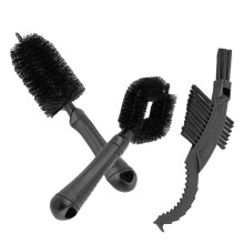 Bicycle Chain Cleaning Brush Set - 3-Piece Chain Scrubber and Gear Cleaner for Road and Mountain Bikes