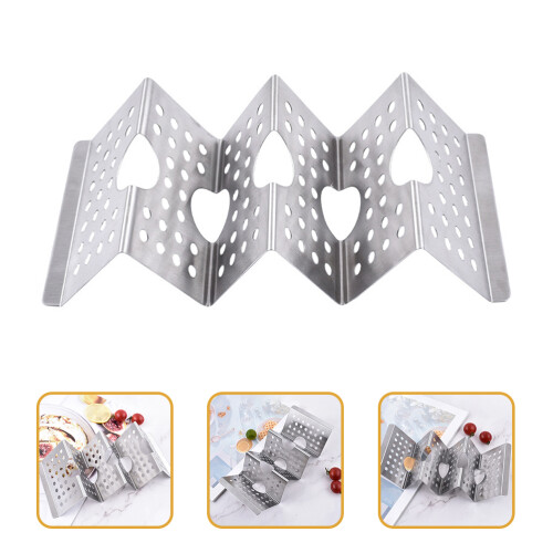 Soporte Acero Inoxidable Para Tacos Con Base Estable 2