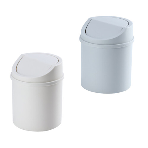 2St Plastic Bureauafvalbakken Met Handige Flipdeksel