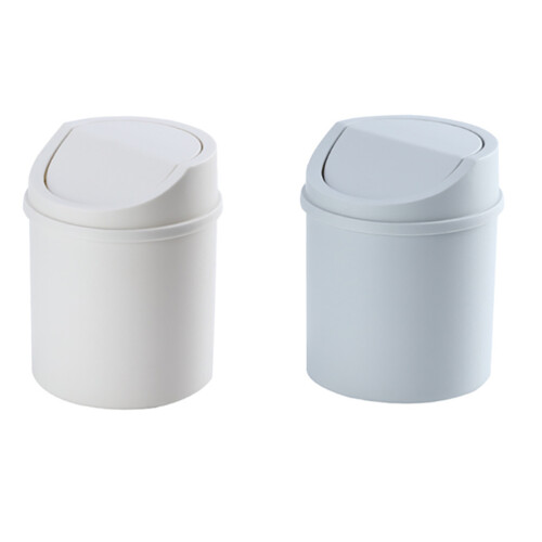 2St Plastic Bureauafvalbakken Met Handige Flipdeksel 1