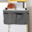 1Pc Waterproof Oxford Cloth Bedside Hanging Organizer Bag Grey 6
