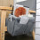 1Pc Waterproof Oxford Cloth Bedside Hanging Organizer Bag Grey 9