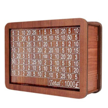Tirelire en bois pour adultes et enfants, tirelire avec compteur, tirelire réutilisable avec cible de