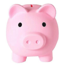 Tirelire incassable en plastique rose, grande tirelire pratique pour filles et garçons.