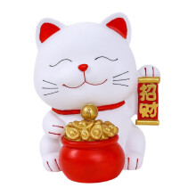Tirelire de bureau en forme de chat porte-bonheur, idéale comme cadeau de Nouvel An ou de pendaison