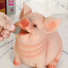 Tirelire cochon mignon en résine, cadeau pour enfants et adultes F[Q