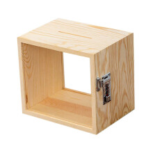 Tirelire vitrine élégante pour garçons et filles, 18 x 15 x 14 cm