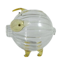 Tirelire transparente en forme de cochon, bocal de rangement pour argent, meuble de salle Ă manger ou
