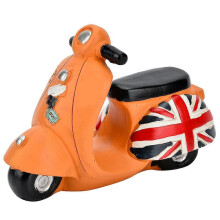 Modèle réduit de moto en résine vintage, décoration de bureau, ornement, cadeau, boîte à économies