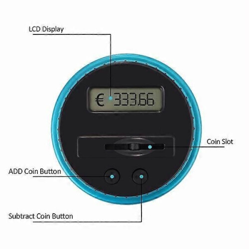 Tirelire numérique avec écran LCD, grande capacité de 1,5 L 1