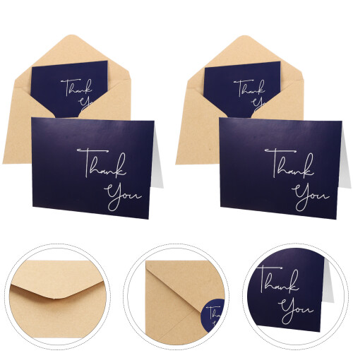 10 De Tarjetas De Agradecimiento Con Sobres Y 2