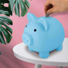 Niedliches Plastik-Sparschwein als Geburtstagsgeschenk für Kinder, Sparschwein für Kinder, Plastik-Sparschwein