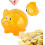 (Orange) Spardose, transparentes Geldglas, Bonbonglas 1
