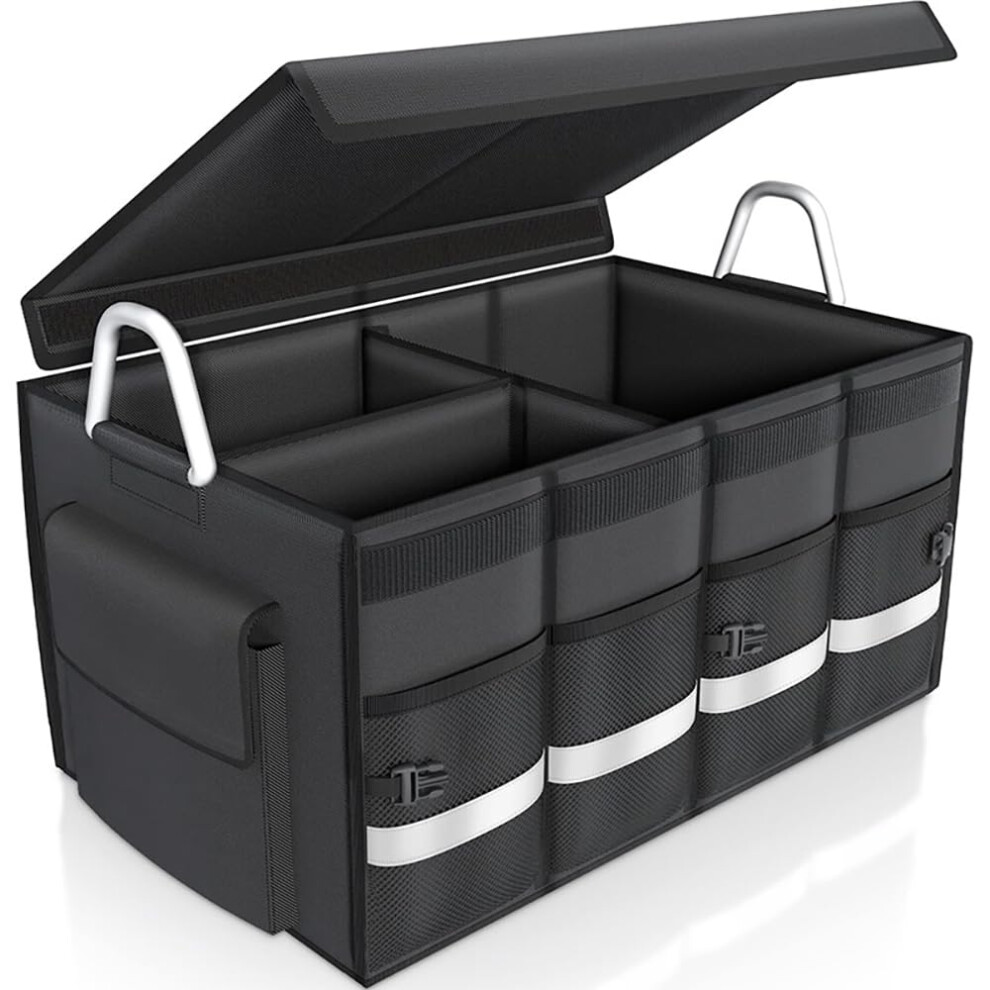 Car Boot Organiser For Jeep Grand Cherokee Wk2 2010-2017, Anti-Slip Foldable Tidy Storage, Durable Interior Bag 9016109455345