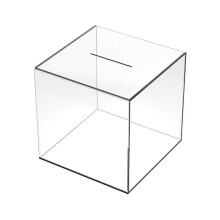 (L-Cube) 1 Stück durchsichtiges Sparschwein für Erwachsene, Sparschwein aus durchsichtigem Acryl, Geldscheinfach