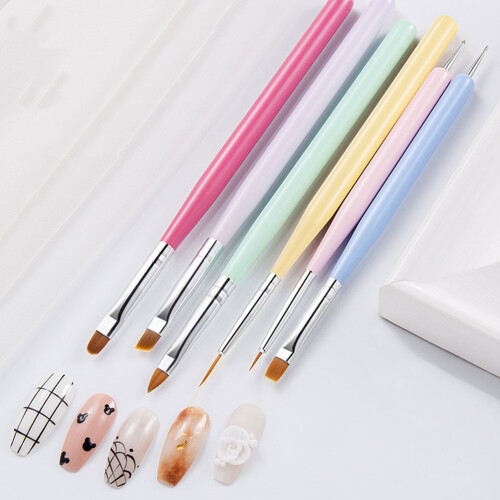 6 Pezzi Strumenti Per Unghie Penna Manicure Nail Art 1