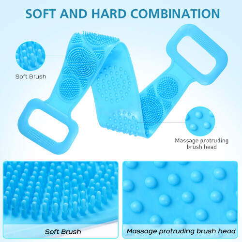 Silicone Backrubber Scrubbadhanddoek Draagbaar Rugmassager Voor Thuis 2