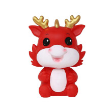 (Draak met open ogen - Klein rood) Stijlvolle draak spaarpot, spaarbox, opbergdoos, woondecoratie voor