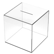 (18*18*18CM) Transparante spaarpot met grote capaciteit, alleen geschikt om geld in te storten, spaarbox