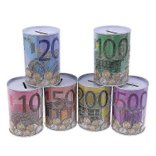 (15x22-50 Euro Aussehen) Euro-Dollar-Spardose, Tresor, Zylinder, Sparschwein, Spardosen für Münzen,