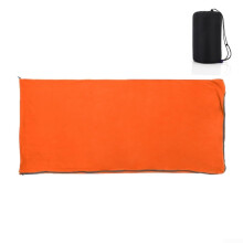 Lightweight Fleece Blanket Liner For Camping Sleeping Bags Orange Home Use Travel Blanket