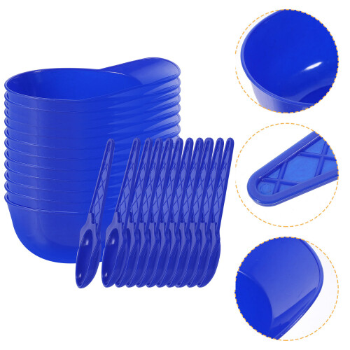 12 Set Ciotole A Forma Cappello Da Baseball Con Cucchiai 1