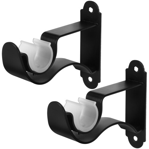 4Pièces Accessoire Support Tringle Noir