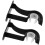 4Pièces Accessoire Support Tringle Noir 9