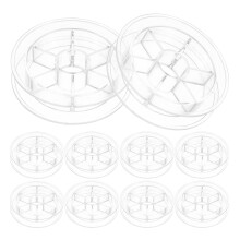 20 Stuks Transparante Plastic Klossen Voor Lint Borduur Garen