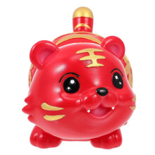 Tirelire festive en forme de tigre adorable, ornement décoratif