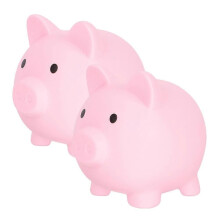2 stuks spaarpotten in de vorm van een varken, decoratieve spaarbank voor kinderen, cadeau voor kinderen
