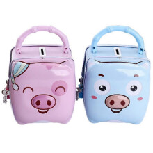 Lot de 2 tirelires en métal en forme de cochon, pot à monnaie décoratif, accessoire pour gagner de l'argent