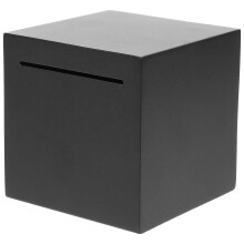 Tirelire carrée en acier inoxydable, idéale pour la décoration et les fêtes.