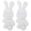 Lot de 2 tirelires lapin blanc inachevées. 4