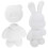 Lot de 2 tirelires lapin blanc inachevées. 3