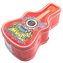 1 Stück Gitarrenförmiges Sparschwein aus Metall, Spardose, zufällige Ausführung (Rot/Schwarz)