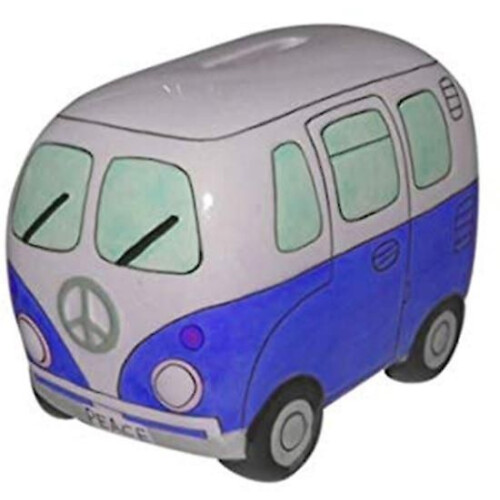 Kleine blaue Wohnmobil-Spardose von Giftworks
