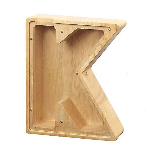 (K)Alcancía de madera con letras