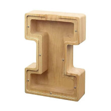 (I)Alcancía de madera con letras