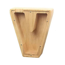 (V)Alcancía de madera con letras