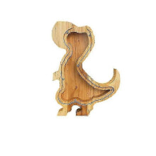 (Dinosaurio) Hucha de madera con forma de animal, caja para ahorrar dinero, regalo para niños, decoración