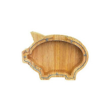 (Cerdo) Hucha de madera con forma de animal, caja para ahorrar dinero, regalo para niños, decoración