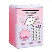 (Rosa) Hucha electrónica Hucha Hucha Hucha con contraseña Hucha ATM