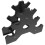 Dumbbell Rack Compact Dumbbell Holder 30.5x30cm Black 4