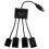 One Set Usb 2.0 4 Port Hub Adapter For Laptop Pc Black 4
