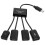 One Set Usb 2.0 4 Port Hub Adapter For Laptop Pc Black 8