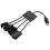 One Set Usb 2.0 4 Port Hub Adapter For Laptop Pc Black 9