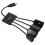 One Set Usb 2.0 4 Port Hub Adapter For Laptop Pc Black 6